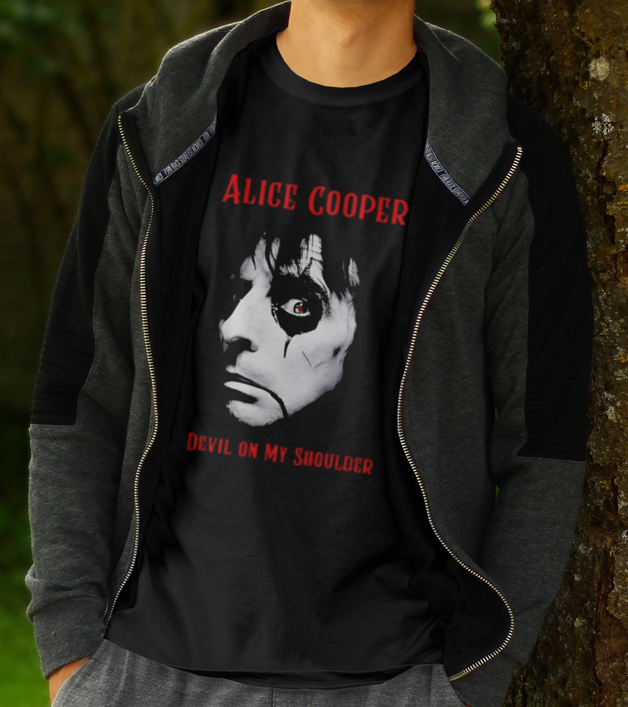 Alice Cooper Devil On My Shoulder Halloween Horror Music T-Shirt