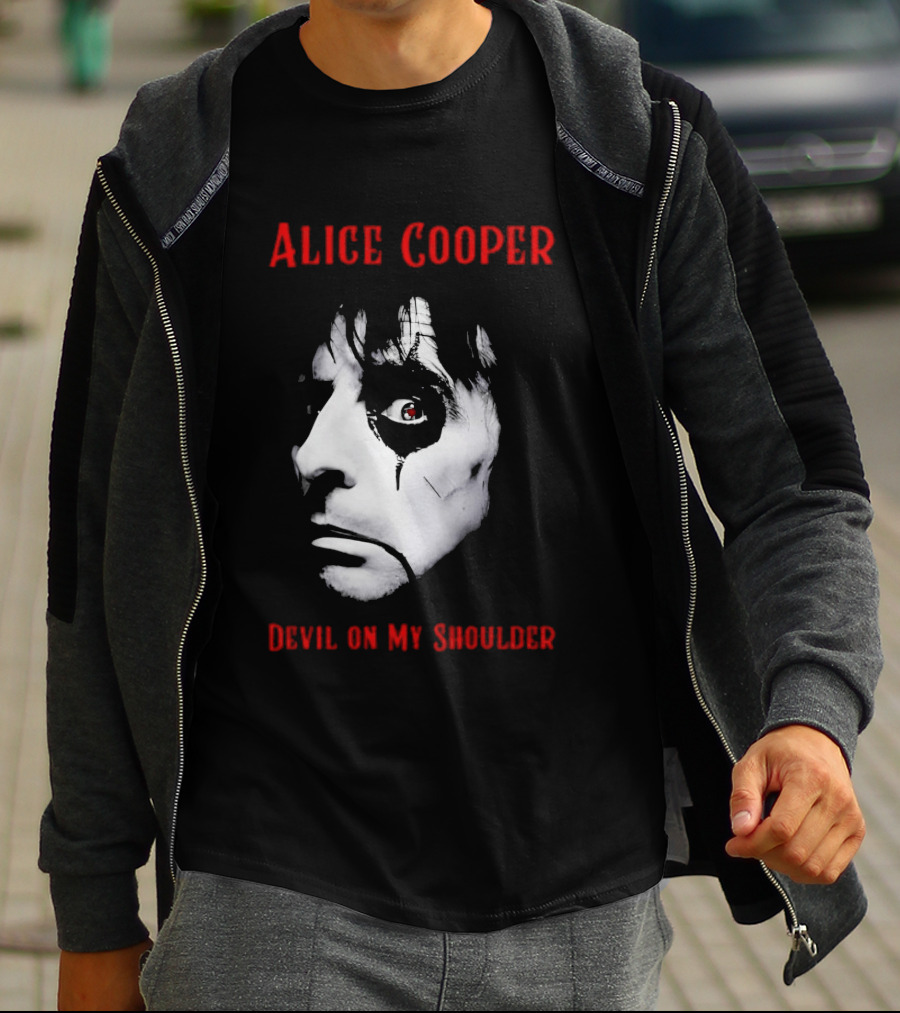 Alice Cooper Devil On My Shoulder Halloween Horror Music T-Shirt