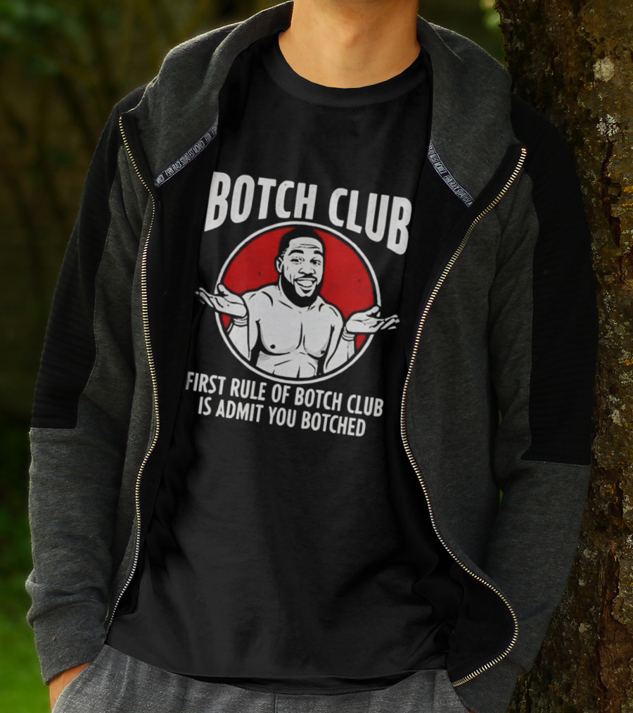 Botch Club First Rule Admit You Botched Shrug Drawing T-Shirt