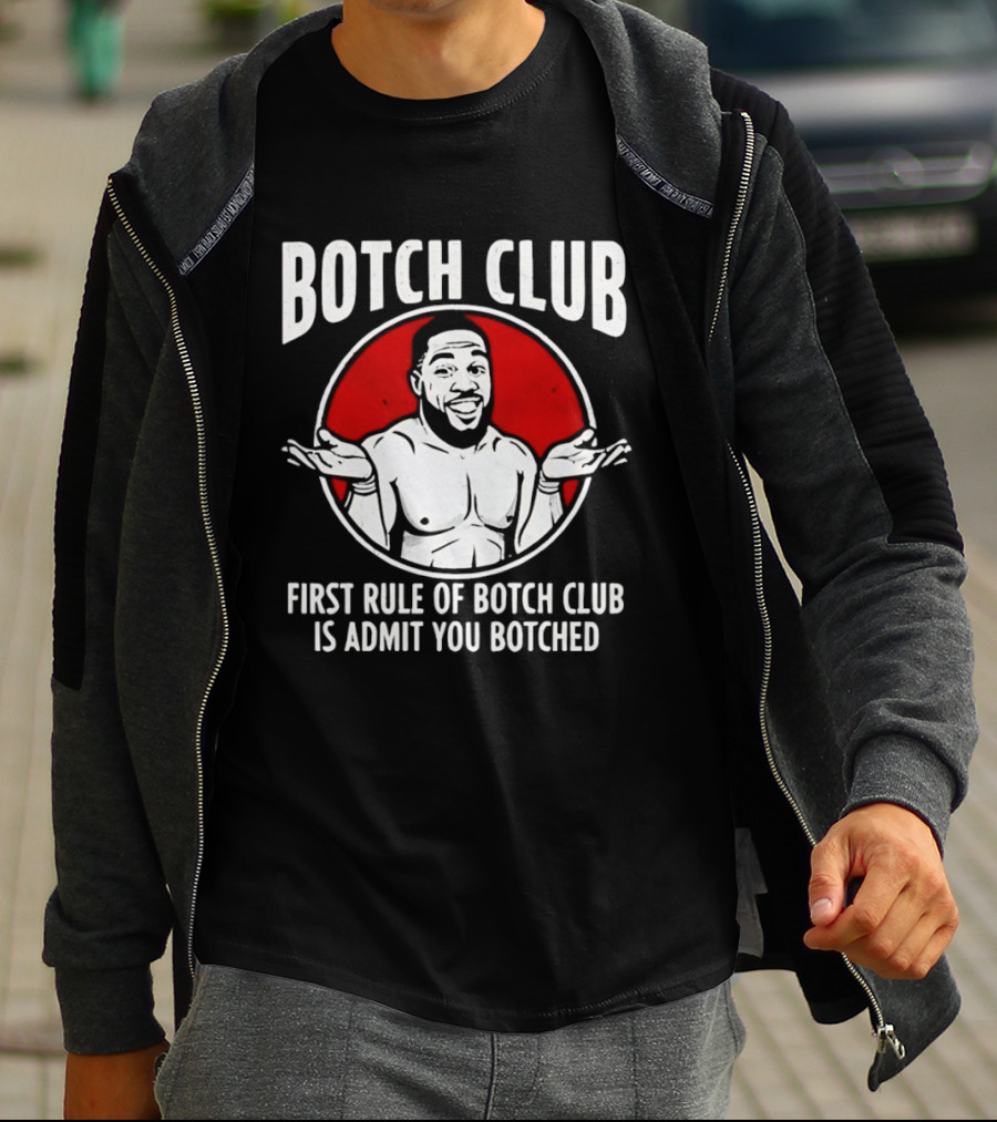 Botch Club First Rule Admit You Botched Shrug Drawing T-Shirt