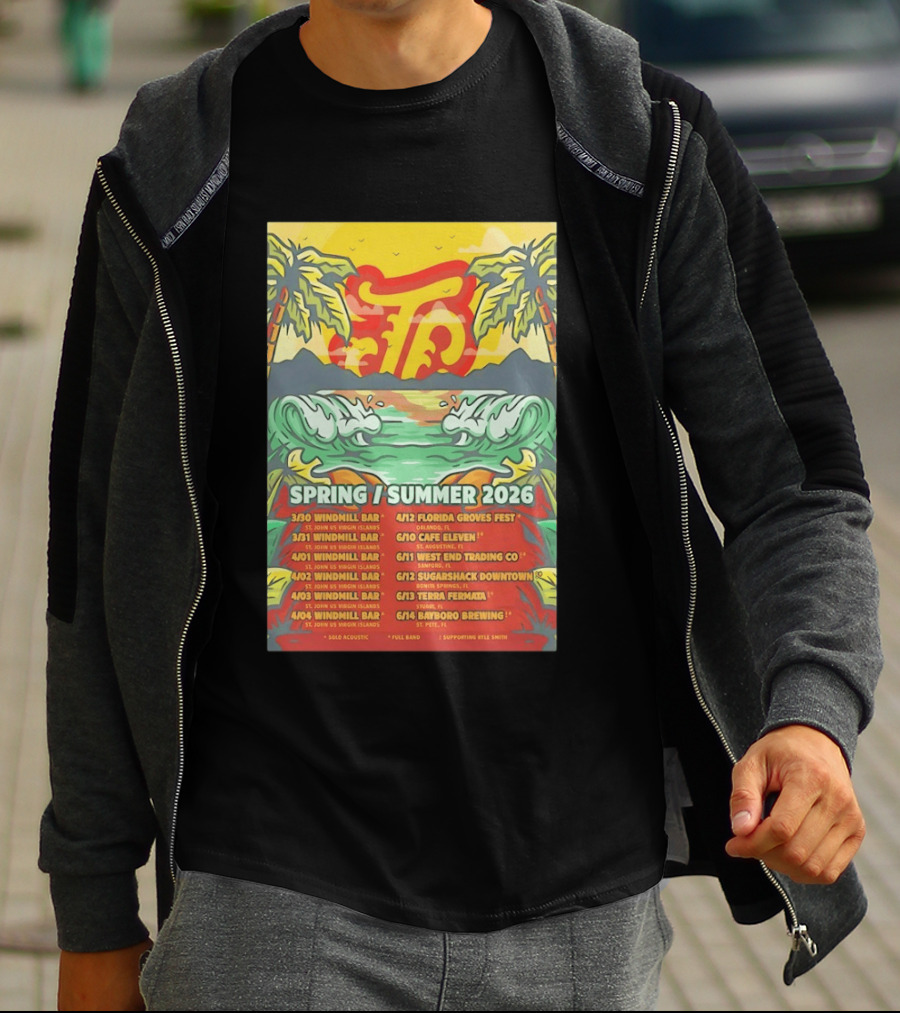 Joey Calderaio Spring Summer 2026 Tour Dates And Locations T-Shirt