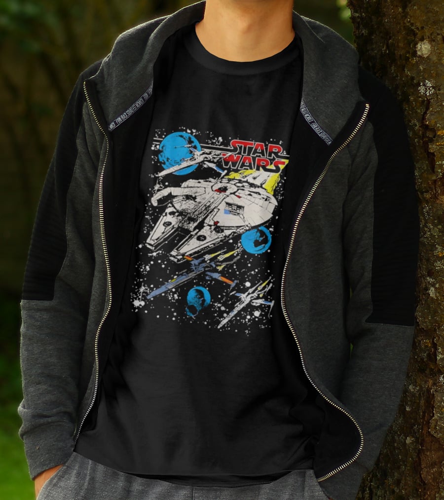 Star Wars Millennium Falcon Vintage Space Battle T-Shirt