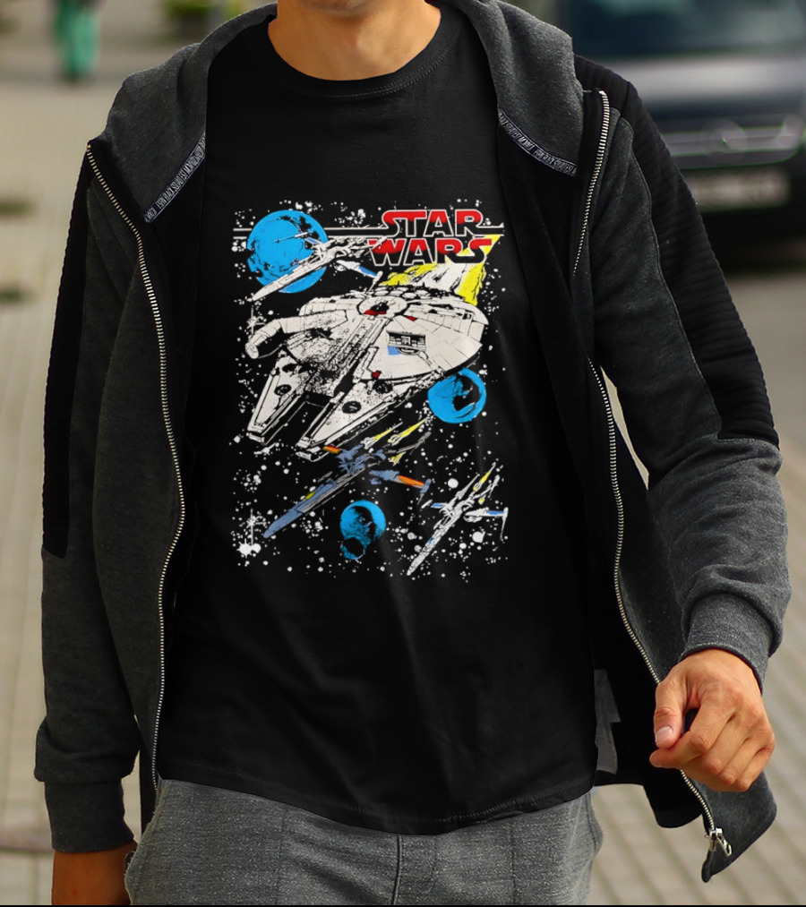 Star Wars Millennium Falcon Vintage Space Battle T-Shirt