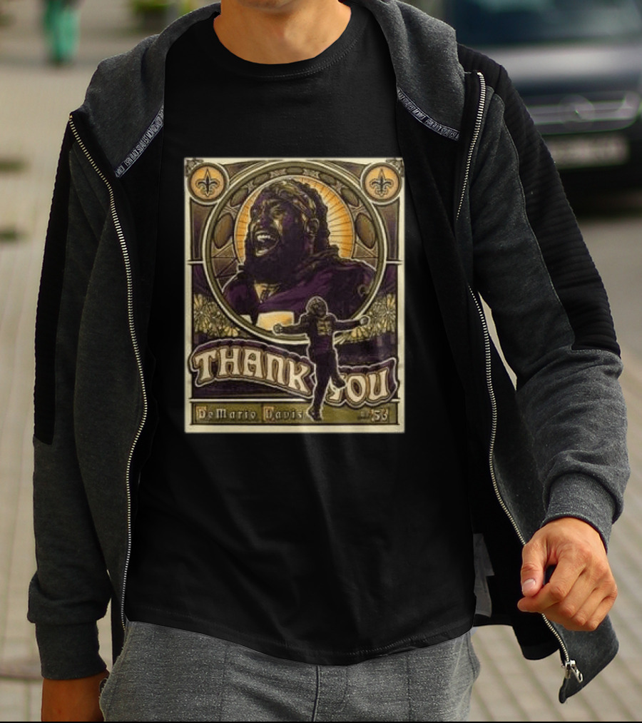 New Orleans Saints Thank You Demario Davis #56 T-Shirt