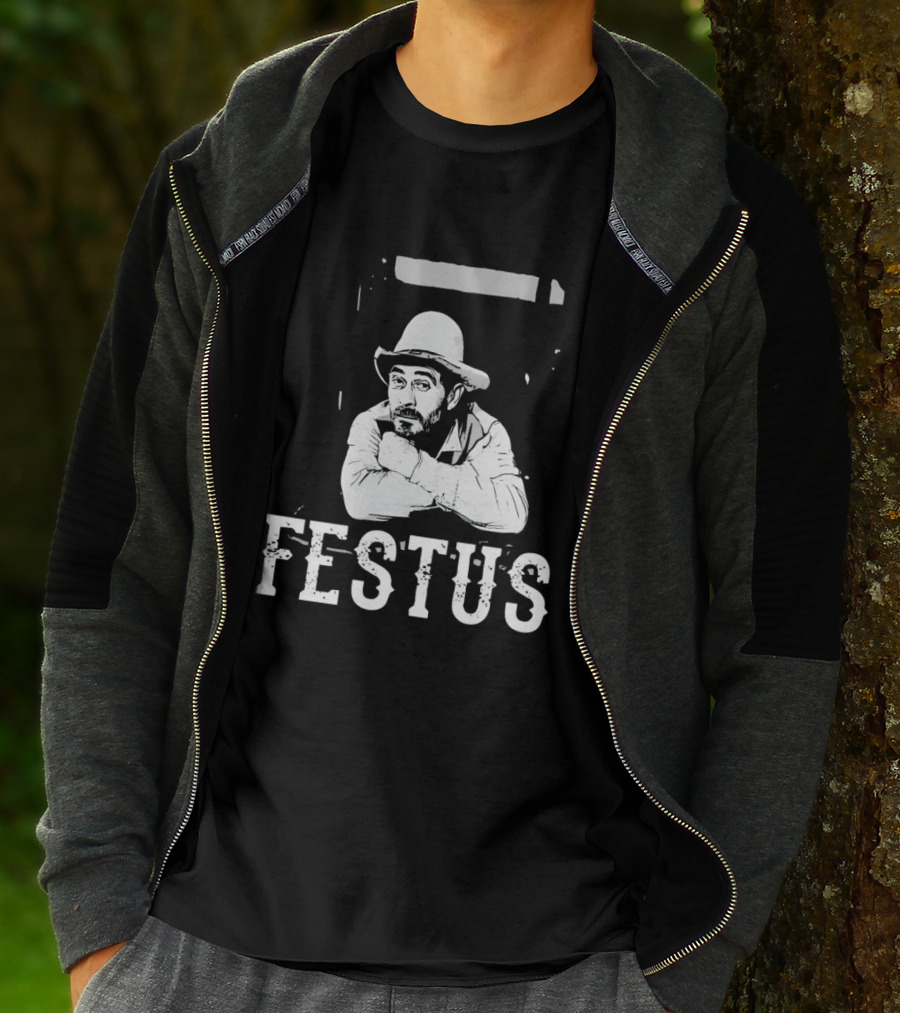Festus Gunsmoke Character Iconic Cowboy T-Shirt