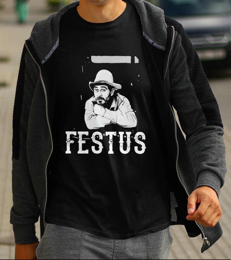 Festus Gunsmoke Character Iconic Cowboy T-Shirt