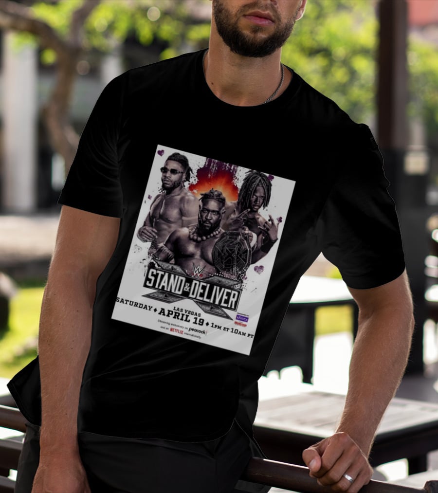 Trick Williams Jevon Evans WWE Stand And Deliver Las Vegas April 19 2025 Event T-Shirt