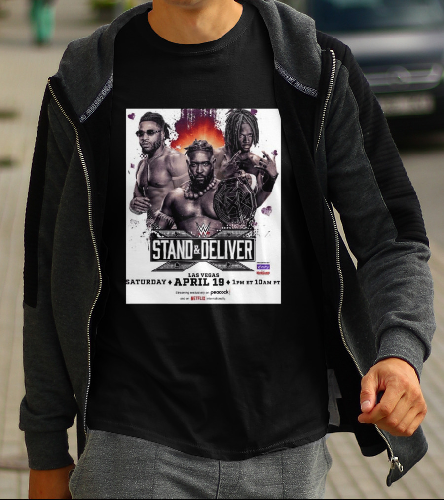 Trick Williams Jevon Evans WWE Stand And Deliver Las Vegas April 19 2025 Event T-Shirt