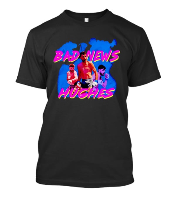 Bad News Hughes Boxing Fighter Action Trio T-Shirt