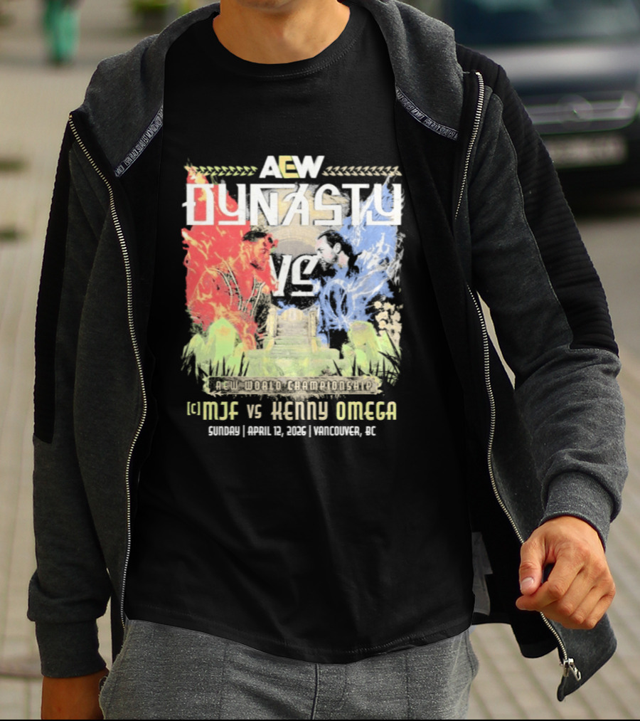 AEW Dynasty 2026 MJF Vs Kenny Omega Vancouver Event T-Shirt