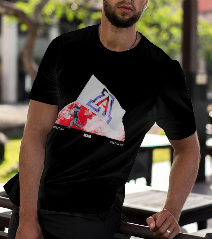 Arizona Wildcats Flag On The Moon SLAM Magazine T-Shirt