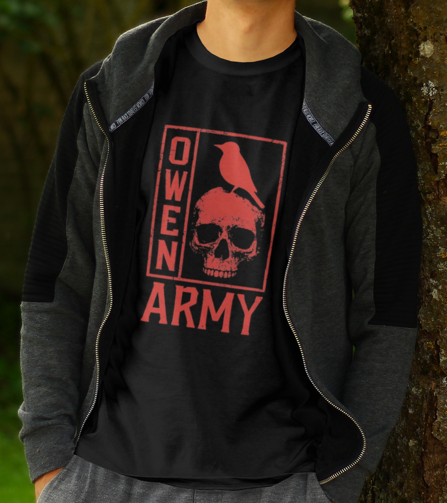 Owen Army Skull With Bird T-Shirt