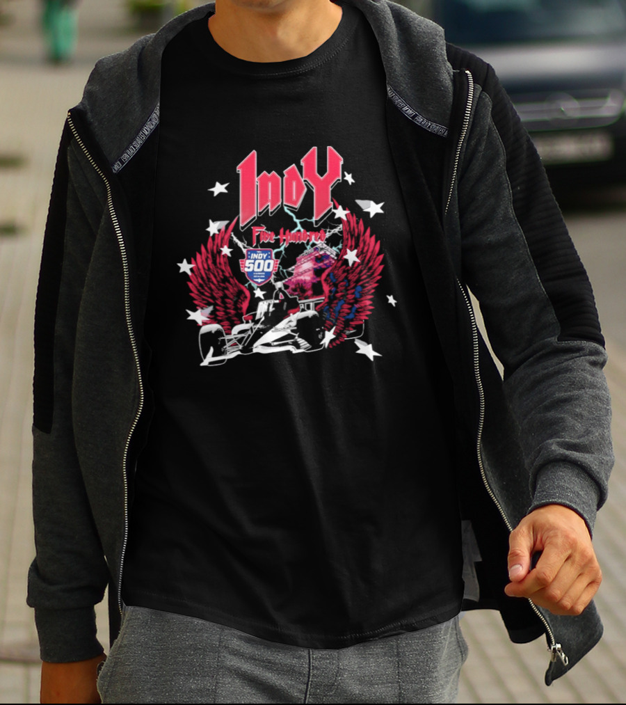 Indy 500 Indianapolis Motor Speedway Racing Wings Stars T-Shirt