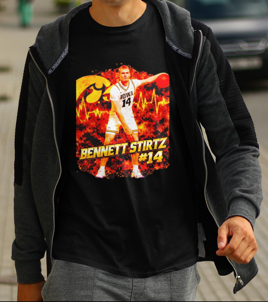 Bennett Stirtz #14 Iowa Basketball Hawkeye Energy Dynamic Performance T-Shirt
