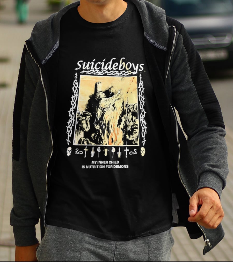 Suicideboys My Inner Child Is Nutrition For Demons Tarot Skeletons T-Shirt