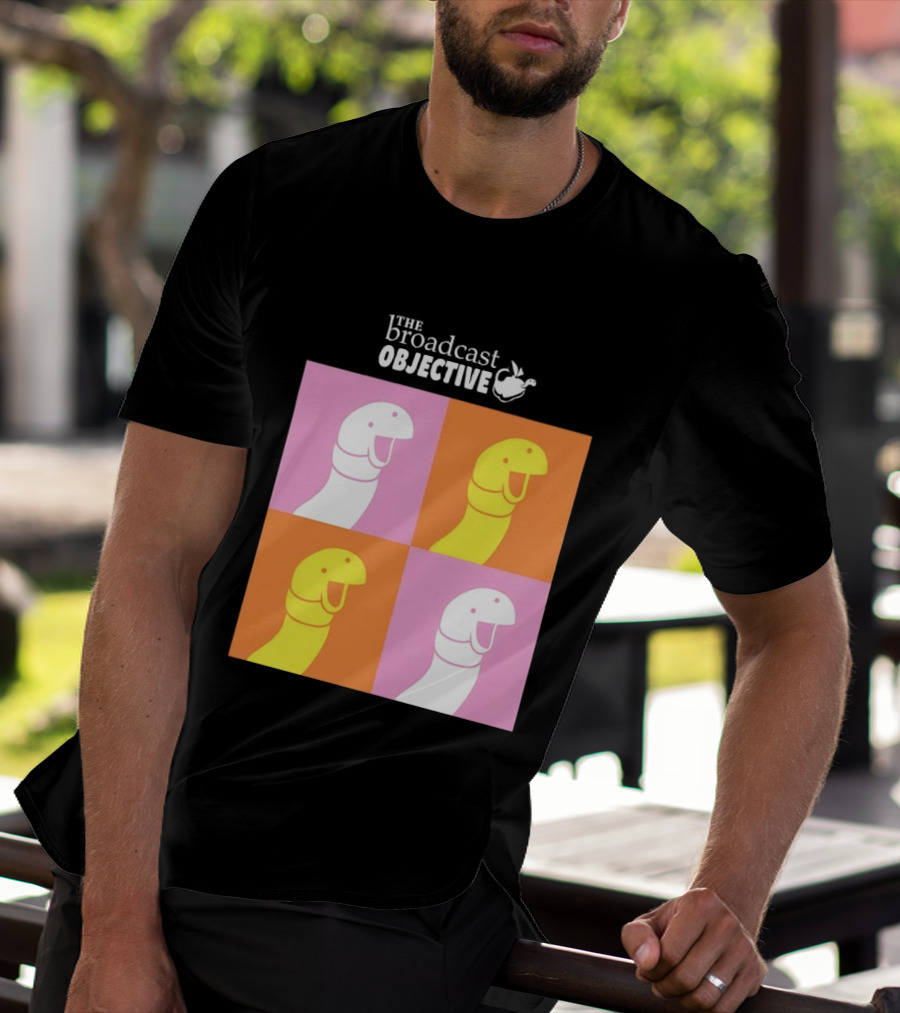 The Broadcast Objective Colorful Cartoon Faces Pop T-Shirt