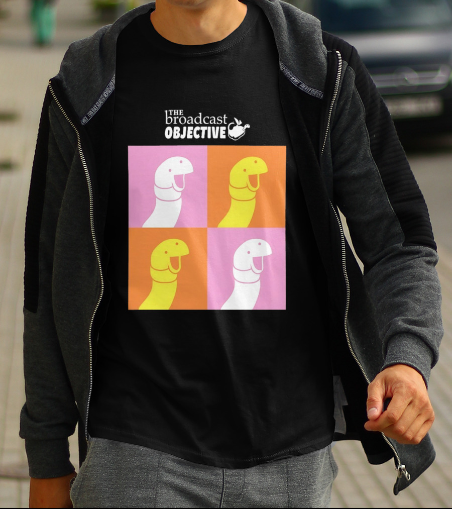 The Broadcast Objective Colorful Cartoon Faces Pop T-Shirt