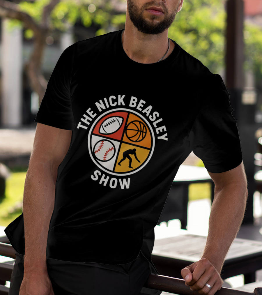 Baseball Football Basketball Softball Sports Icon The Nick Beasley Show T-Shirt