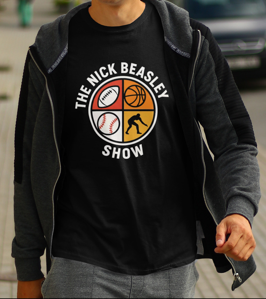 Baseball Football Basketball Softball Sports Icon The Nick Beasley Show T-Shirt