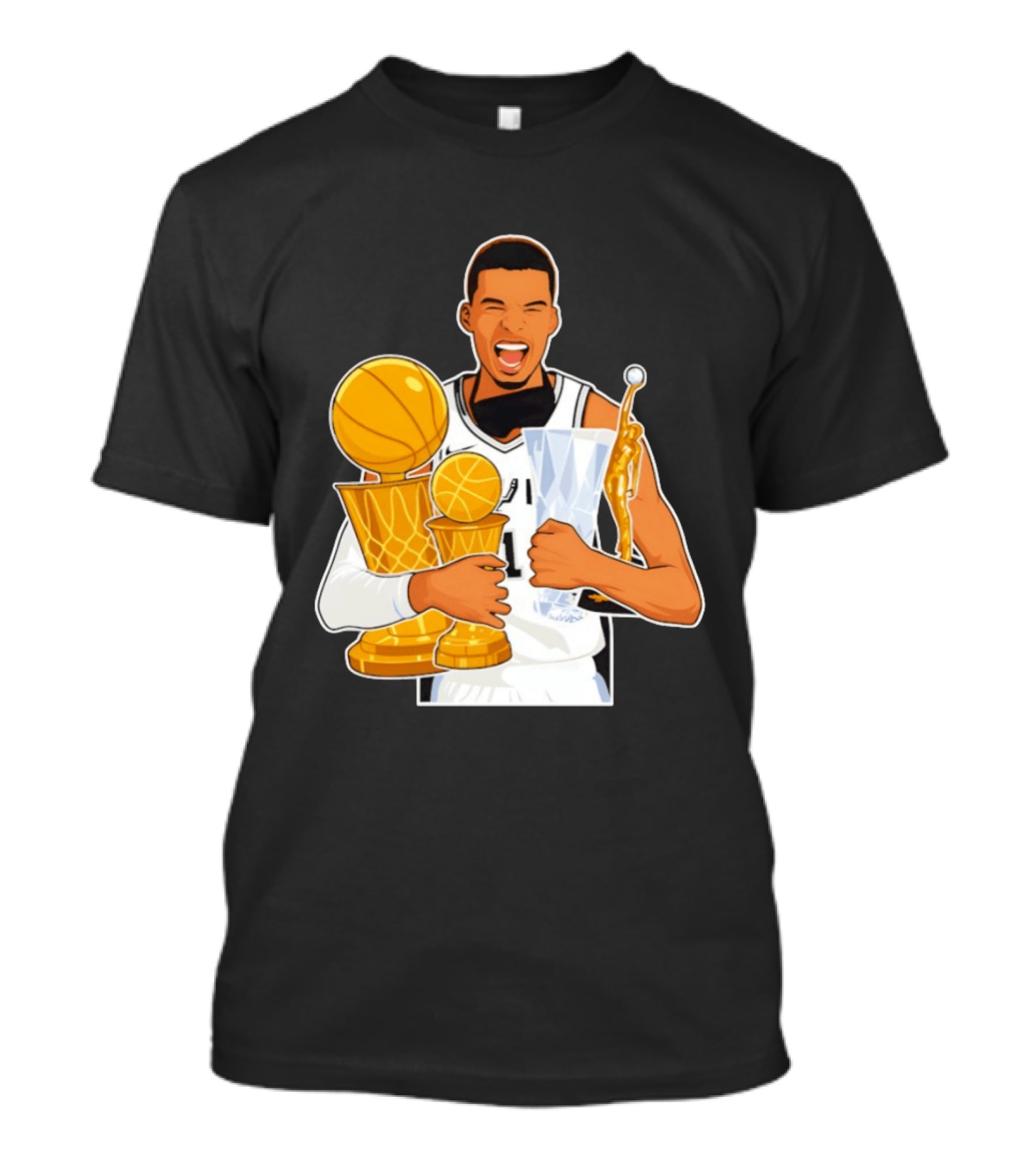 Victor Wembanyama Cartoon Trophy San Antonio Spurs MVP T-Shirt