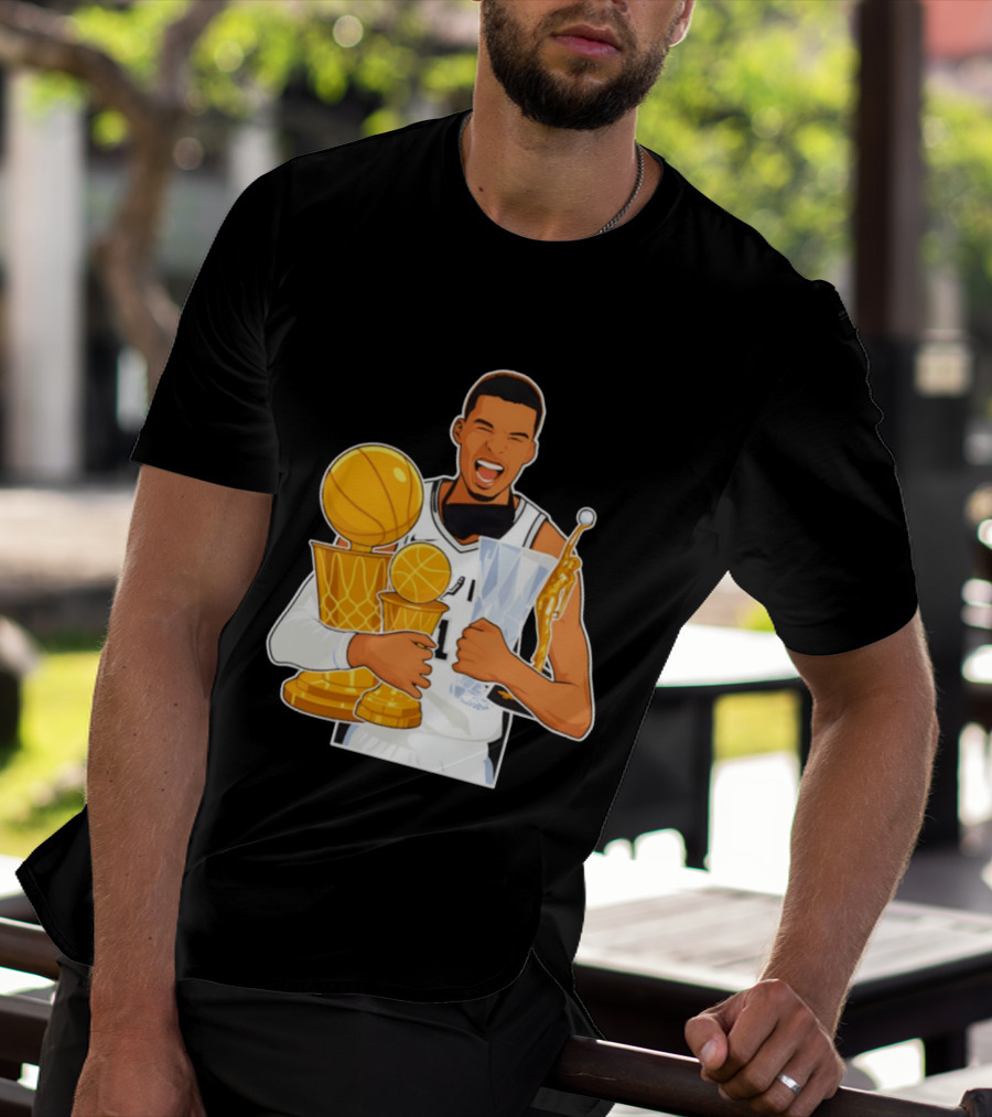 Victor Wembanyama Cartoon Trophy San Antonio Spurs MVP T-Shirt