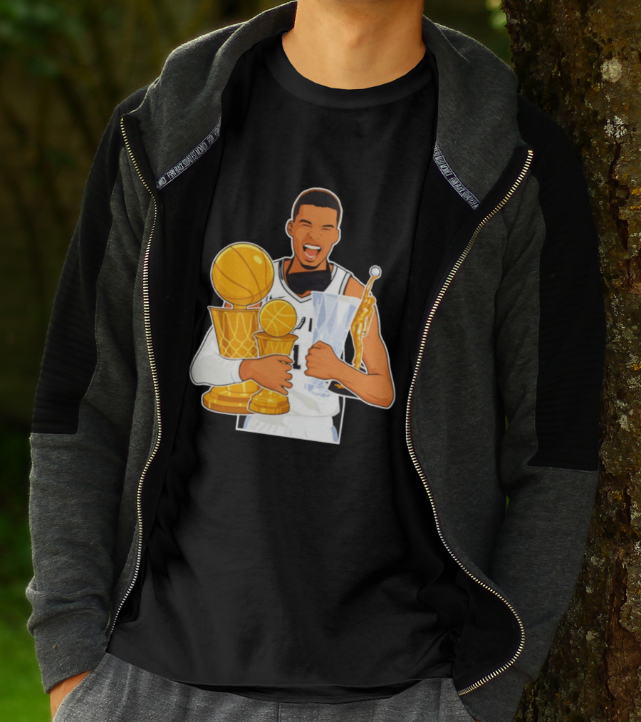 Victor Wembanyama Cartoon Trophy San Antonio Spurs MVP T-Shirt