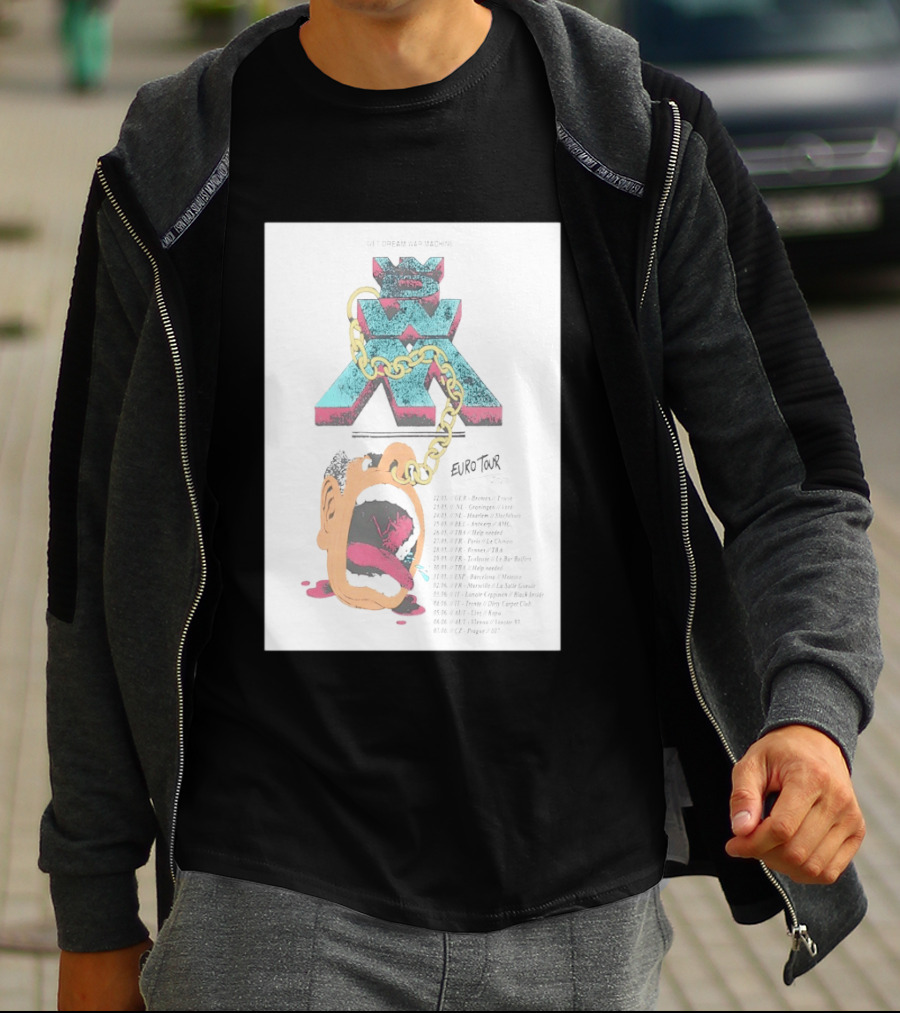 Wet Dream War Machine Euro Tour 2026 Chain And Art Dates T-Shirt
