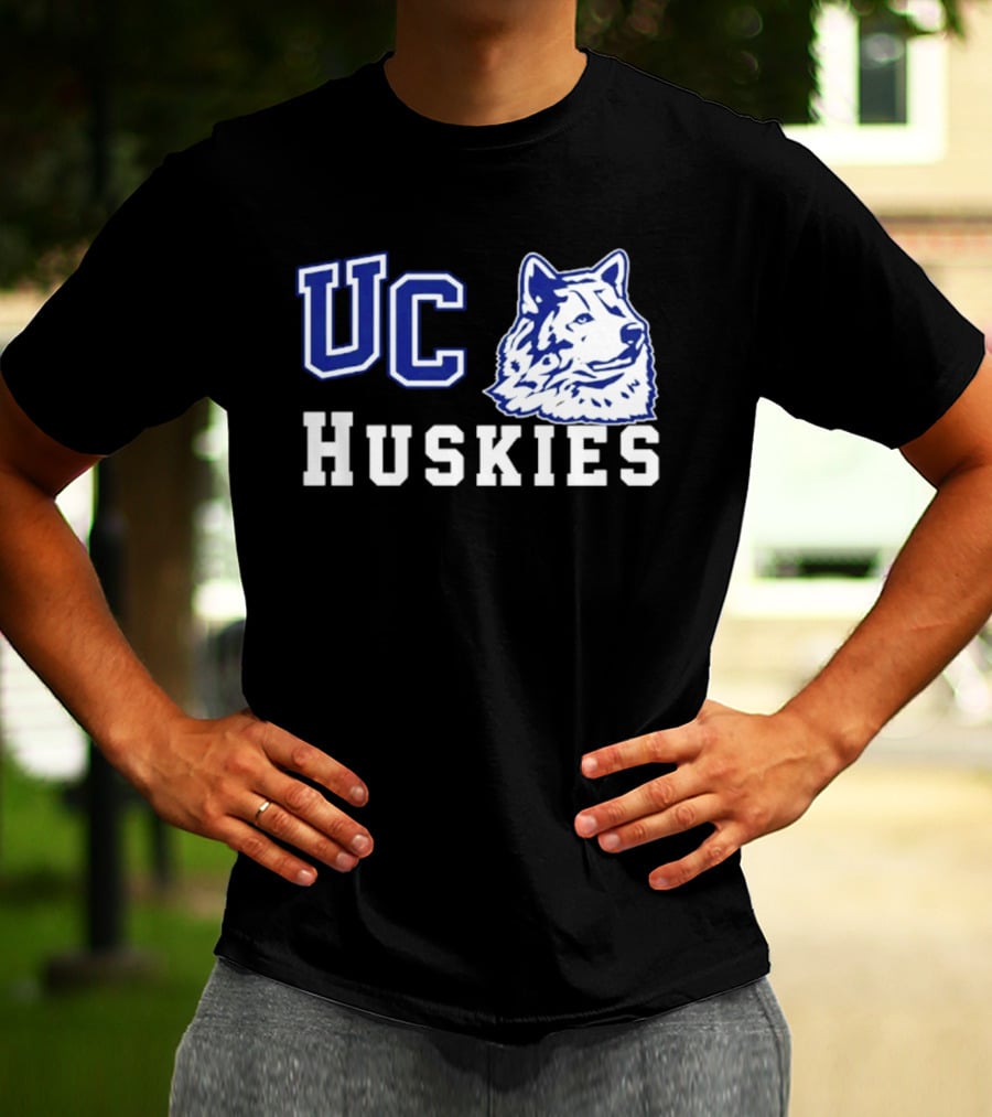 UC Huskies Wolf Head T-Shirt