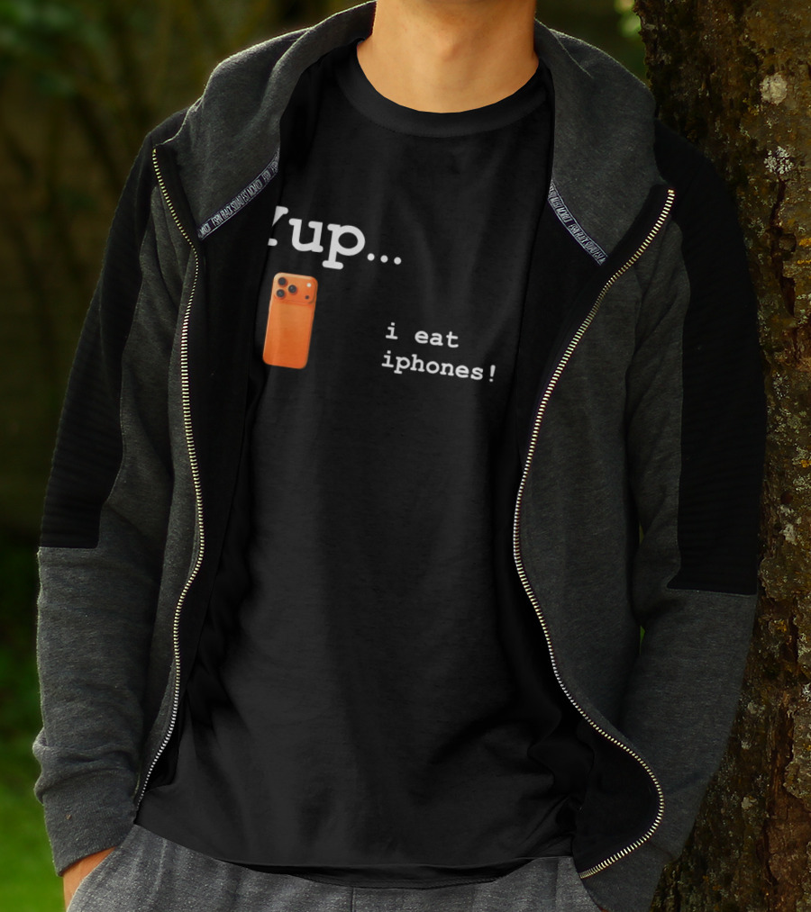 Yup I Eat IPhones Orange IPhone T-Shirt