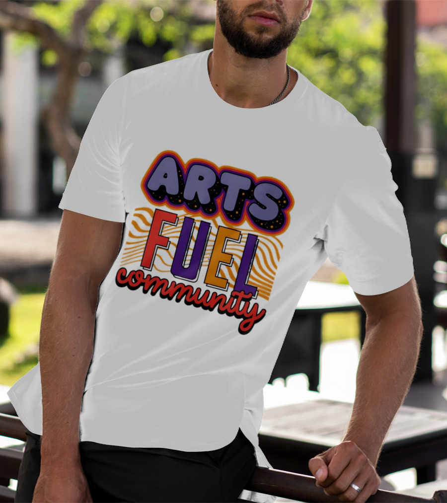 Arts Fuel Community Artswave Bold Colorful T-Shirt