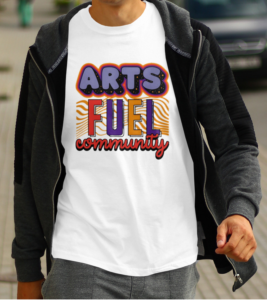 Arts Fuel Community Artswave Bold Colorful T-Shirt