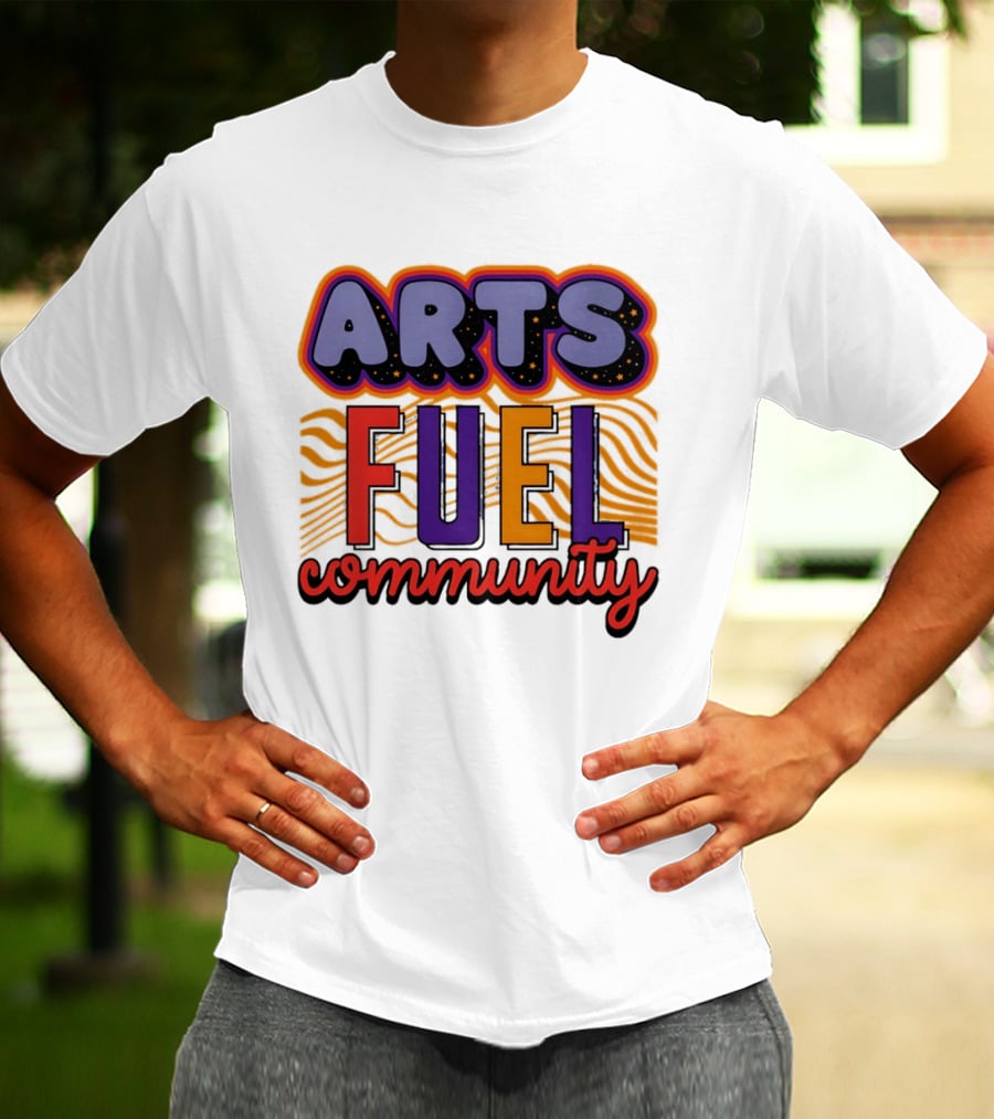Arts Fuel Community Artswave Bold Colorful T-Shirt