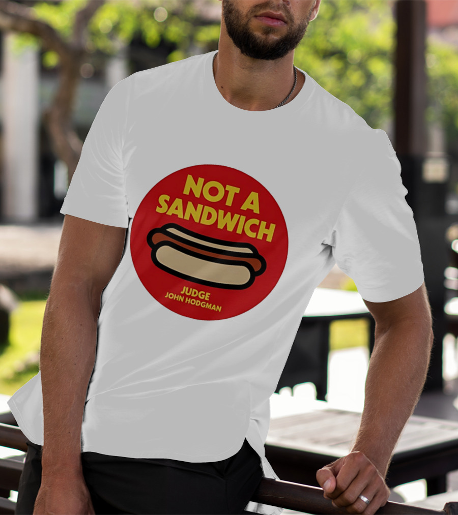 Not A Sandwich Judge John Hodgman Hot Dog Debate Red T-Shirt