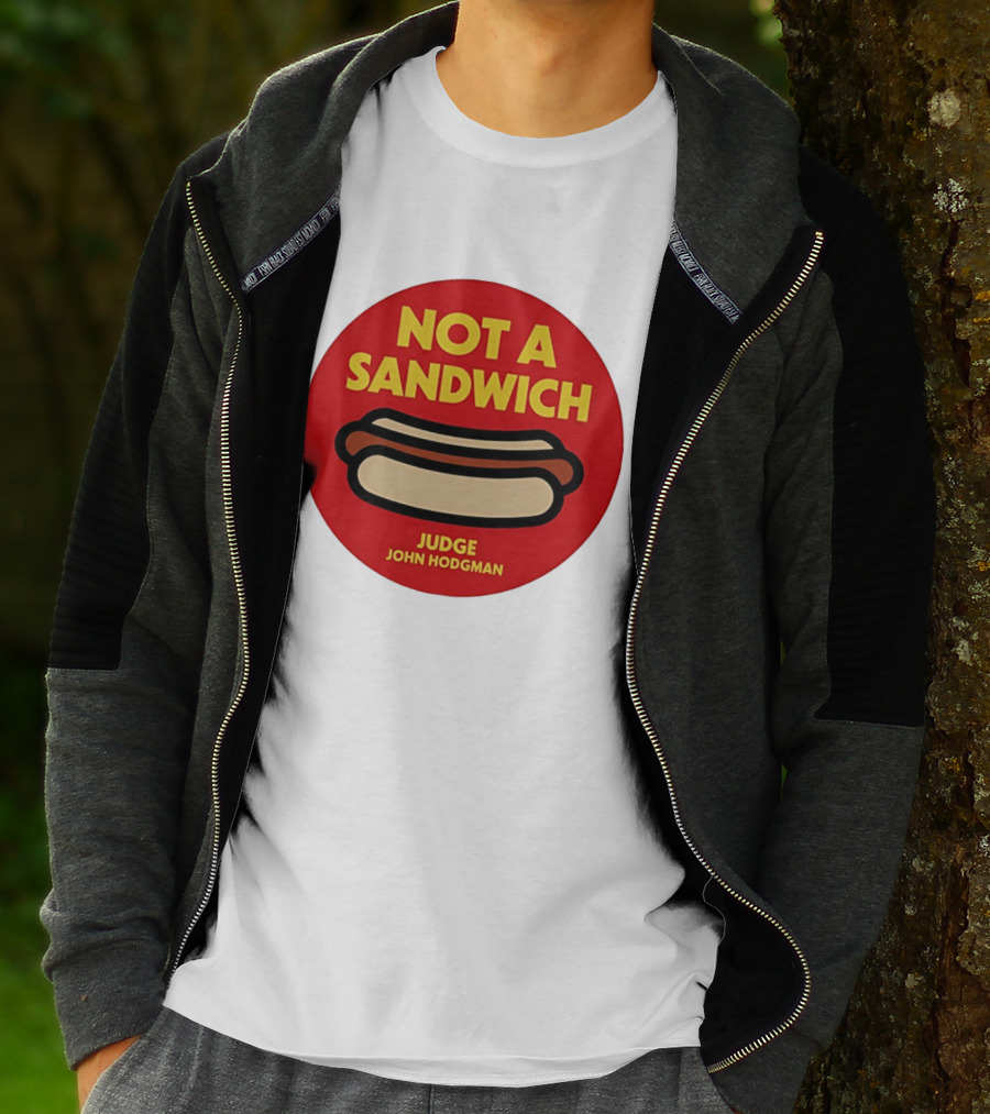 Not A Sandwich Judge John Hodgman Hot Dog Debate Red T-Shirt