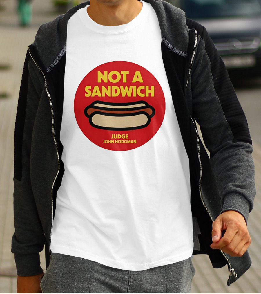 Not A Sandwich Judge John Hodgman Hot Dog Debate Red T-Shirt