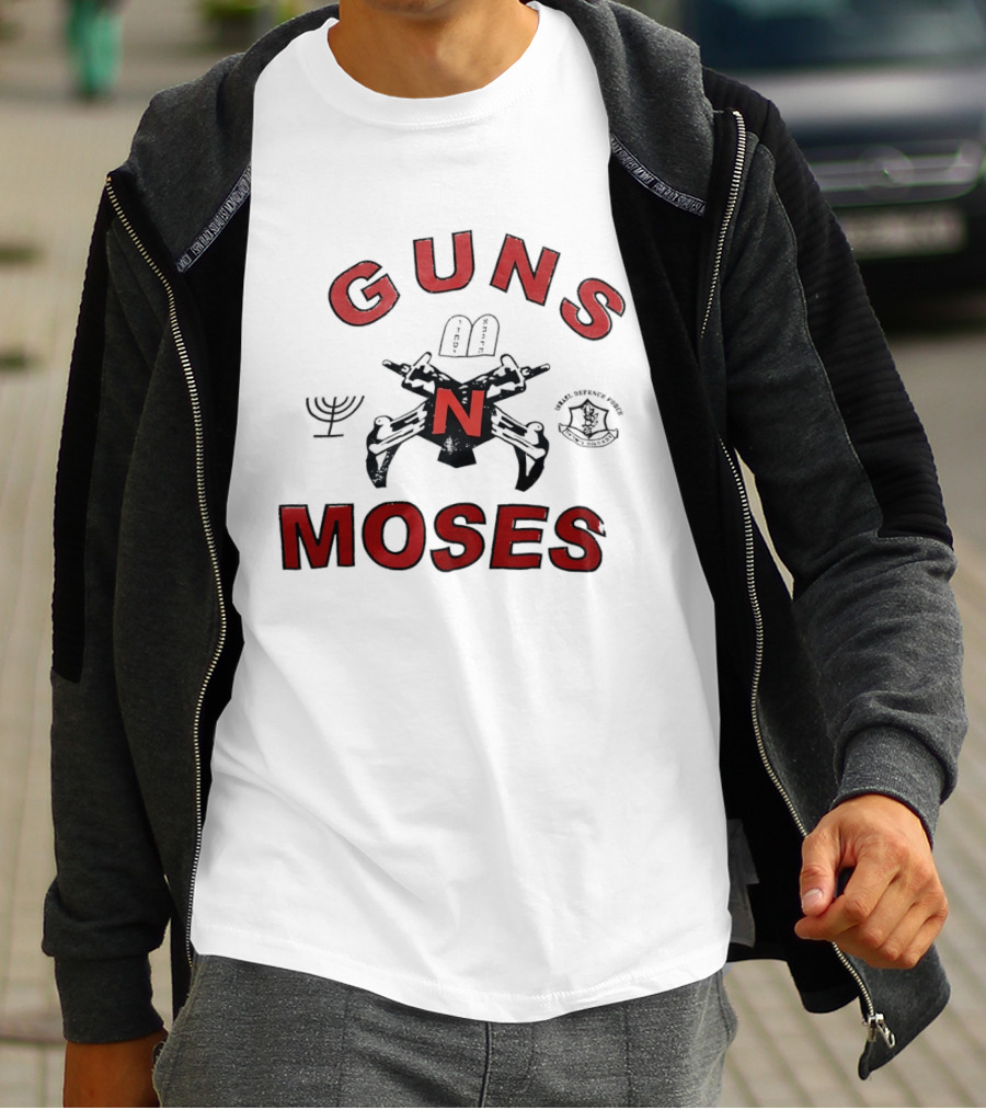 Guns N Moses Menorah Ten Commandments Guns N Roses Band T-Shirt