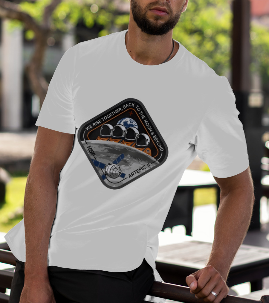 Reid Wiseman Victor Glover Christina Koch NASA Jeremy Hansen Artemis II We Rise Together Back To The Moon And Beyond T-Shirt