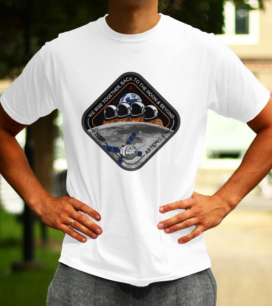 Reid Wiseman Victor Glover Christina Koch NASA Jeremy Hansen Artemis II We Rise Together Back To The Moon And Beyond T-Shirt