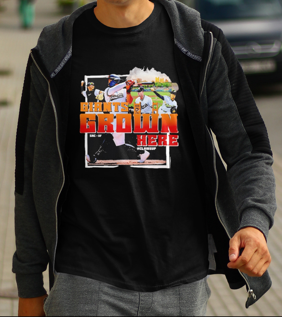 Sacramento River Cats 2025 Giants Grown Here ClawsUp T-Shirt