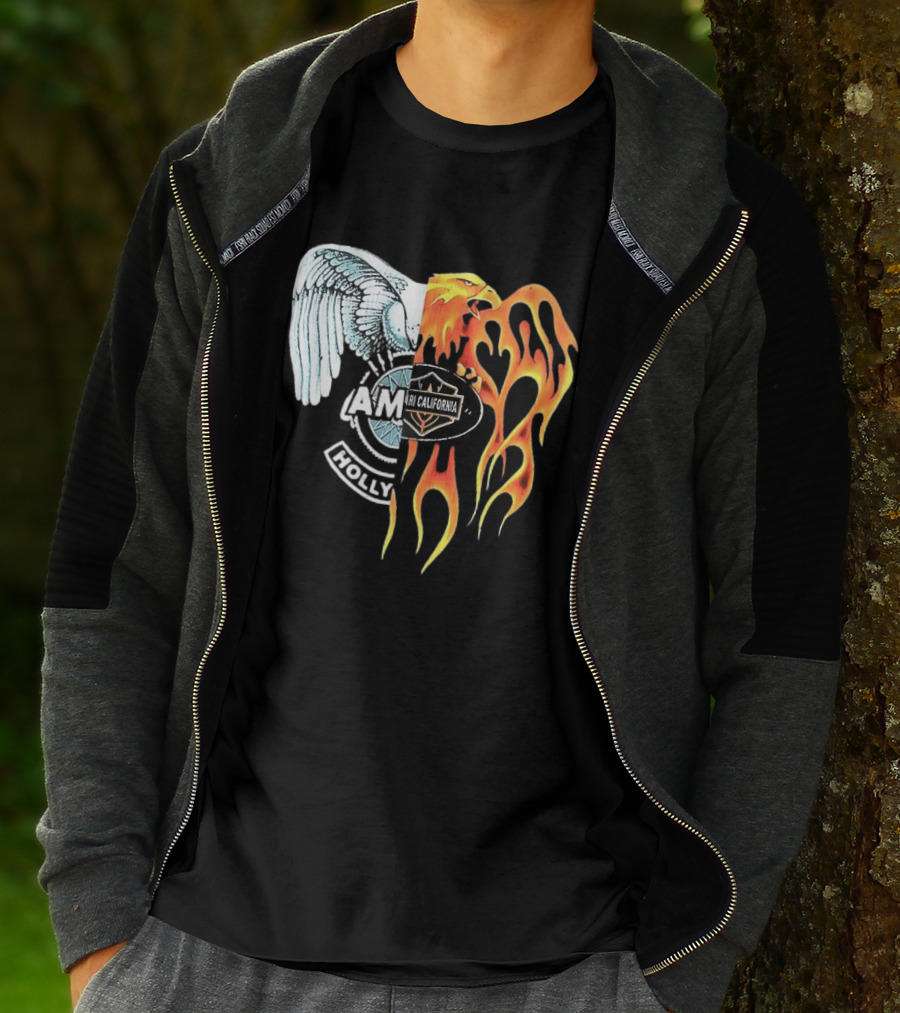 AMIRI Hollywood Spliced Eagle Fire Wing T-Shirt