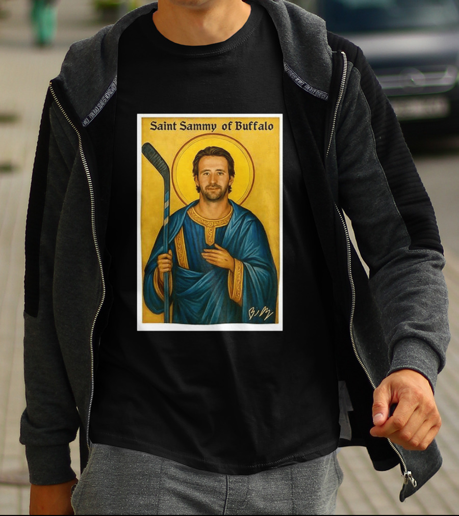 Saint Sammy Of Buffalo Hockey Player Icon NHL Buffalo Sabres T-Shirt