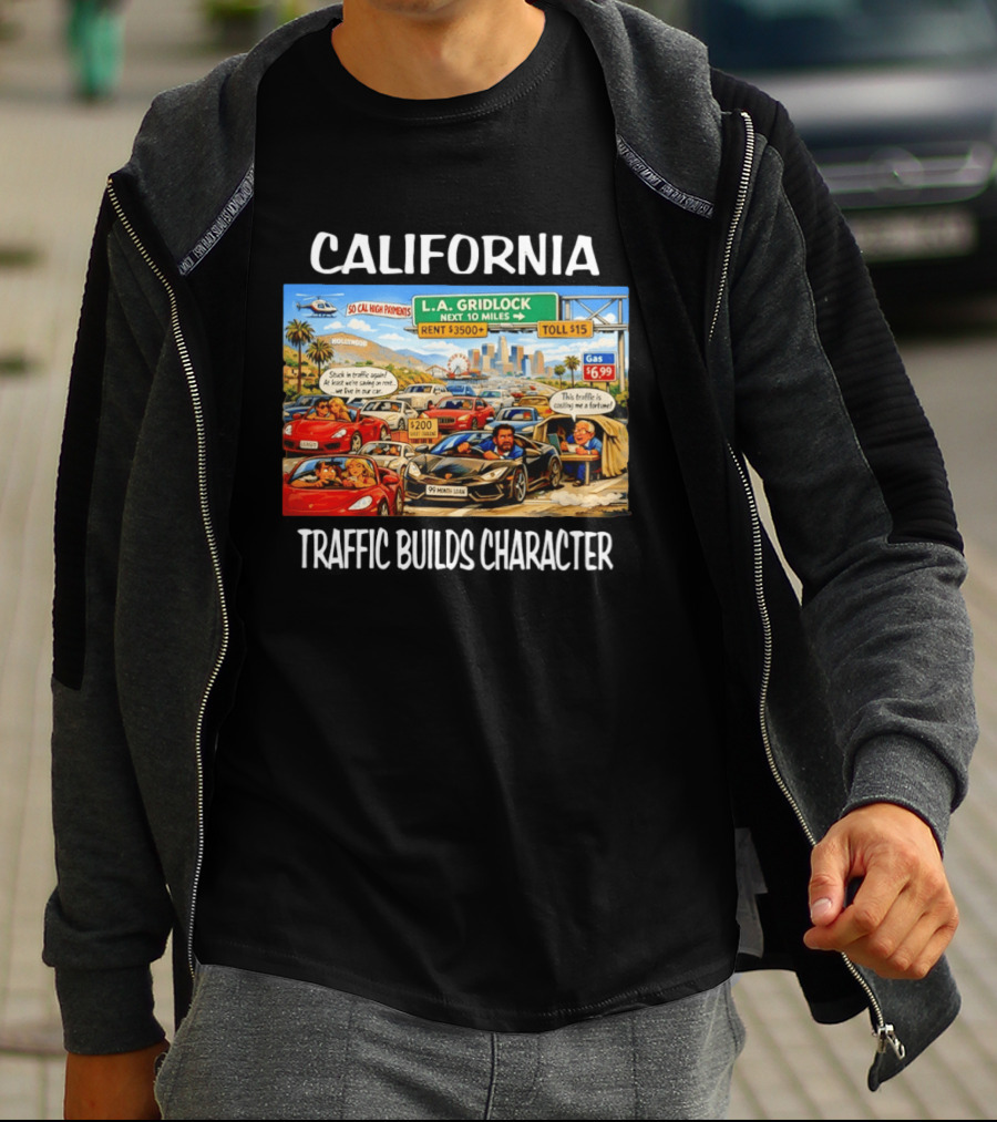 California L.A. Gridlock Hollywood Traffic Adventure T-Shirt