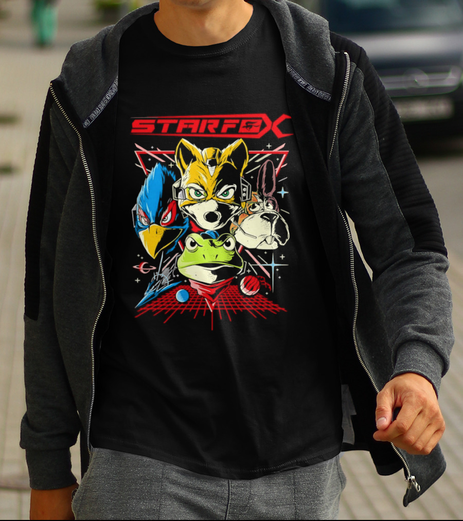 Star Fox The Final Mission V2 Fox McCloud Falco Lombardi Slippy Toad Gaming T-Shirt