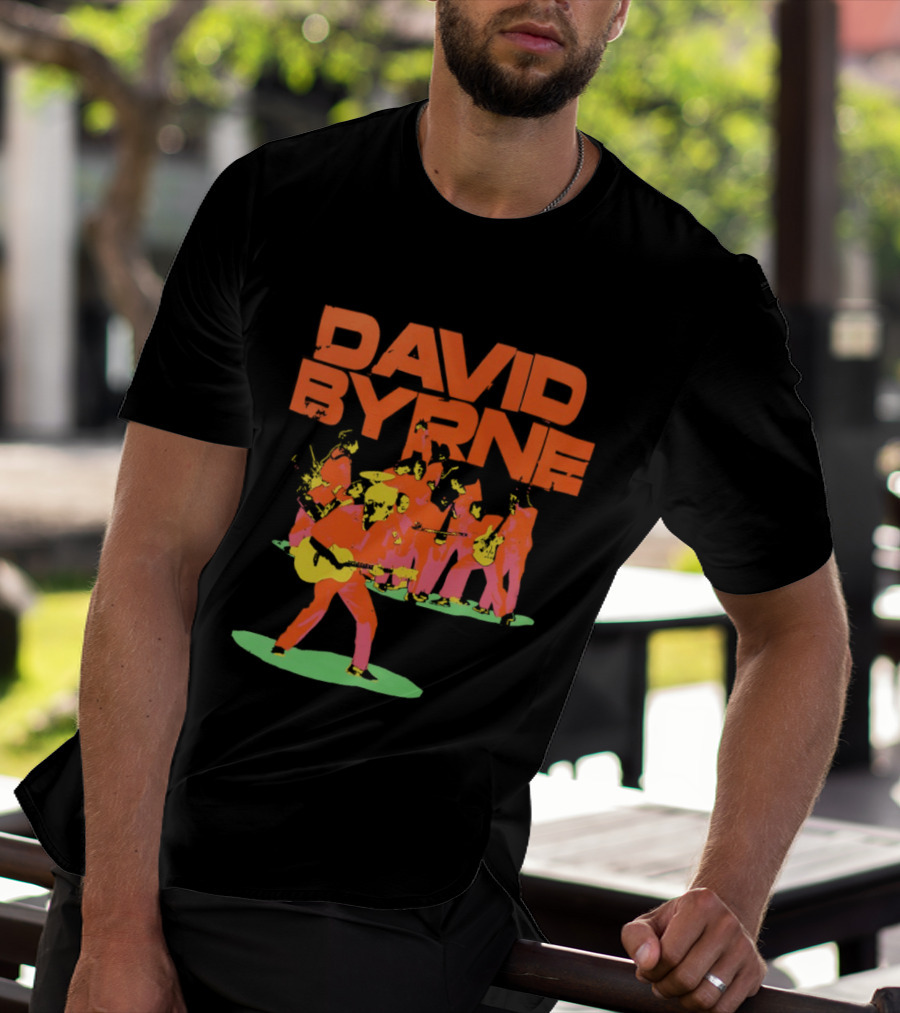 David Byrne Colorful Psychedelic Performance T-Shirt