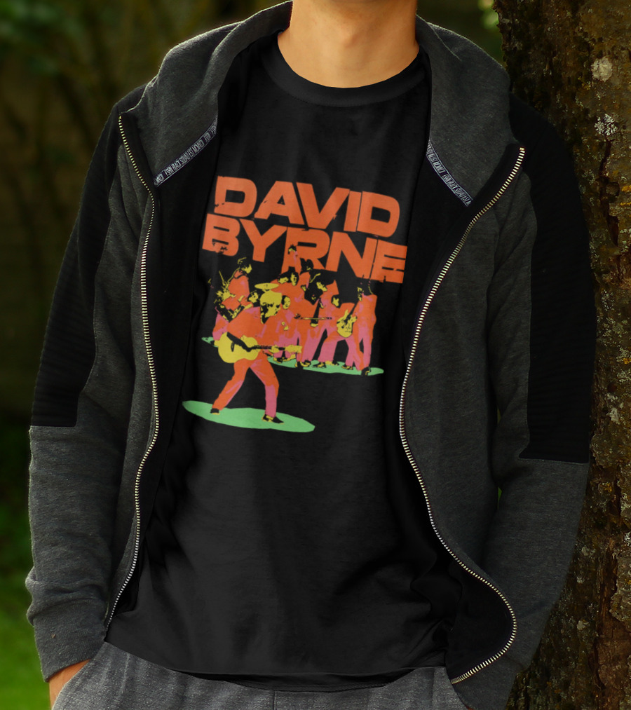 David Byrne Colorful Psychedelic Performance T-Shirt