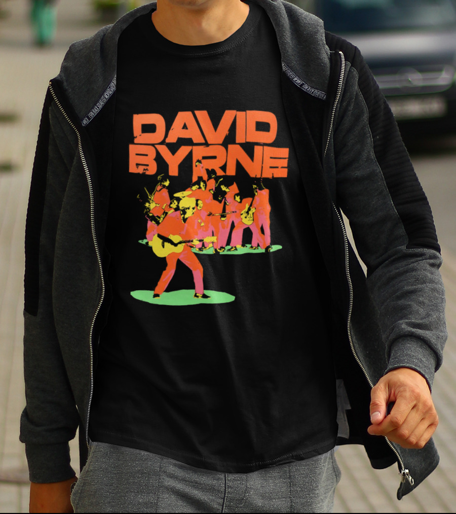 David Byrne Colorful Psychedelic Performance T-Shirt