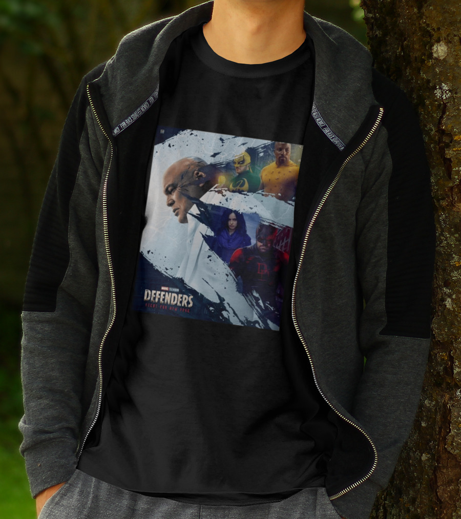 Marvel Television Defenders Fight For New York Heroes Assemble T-Shirt