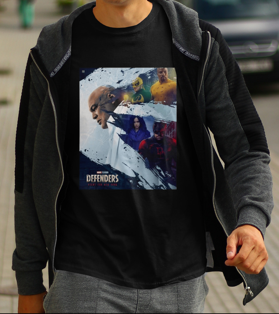 Marvel Television Defenders Fight For New York Heroes Assemble T-Shirt