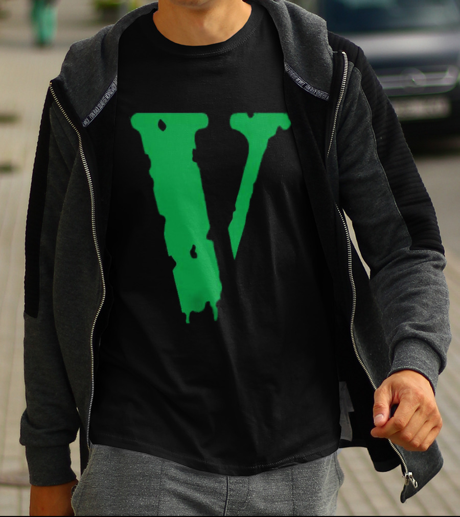 Vlone Friends Dripping Green V T-Shirt