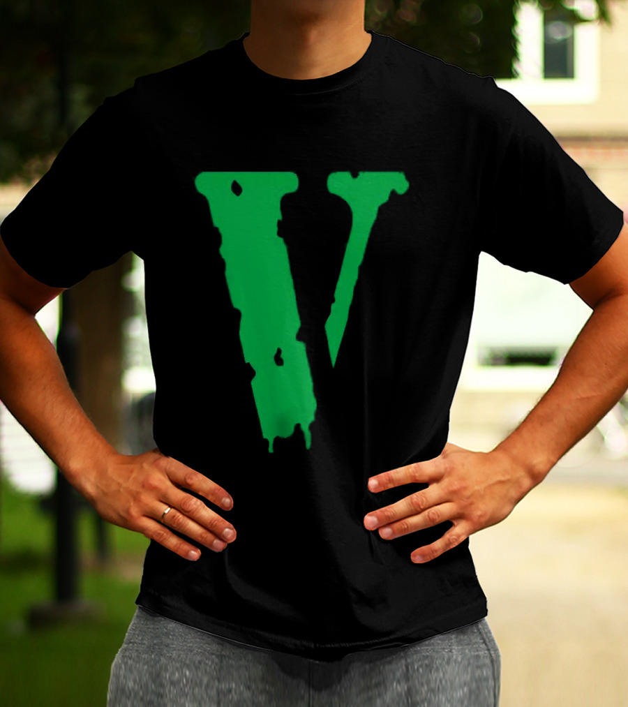 Vlone Friends Dripping Green V T-Shirt